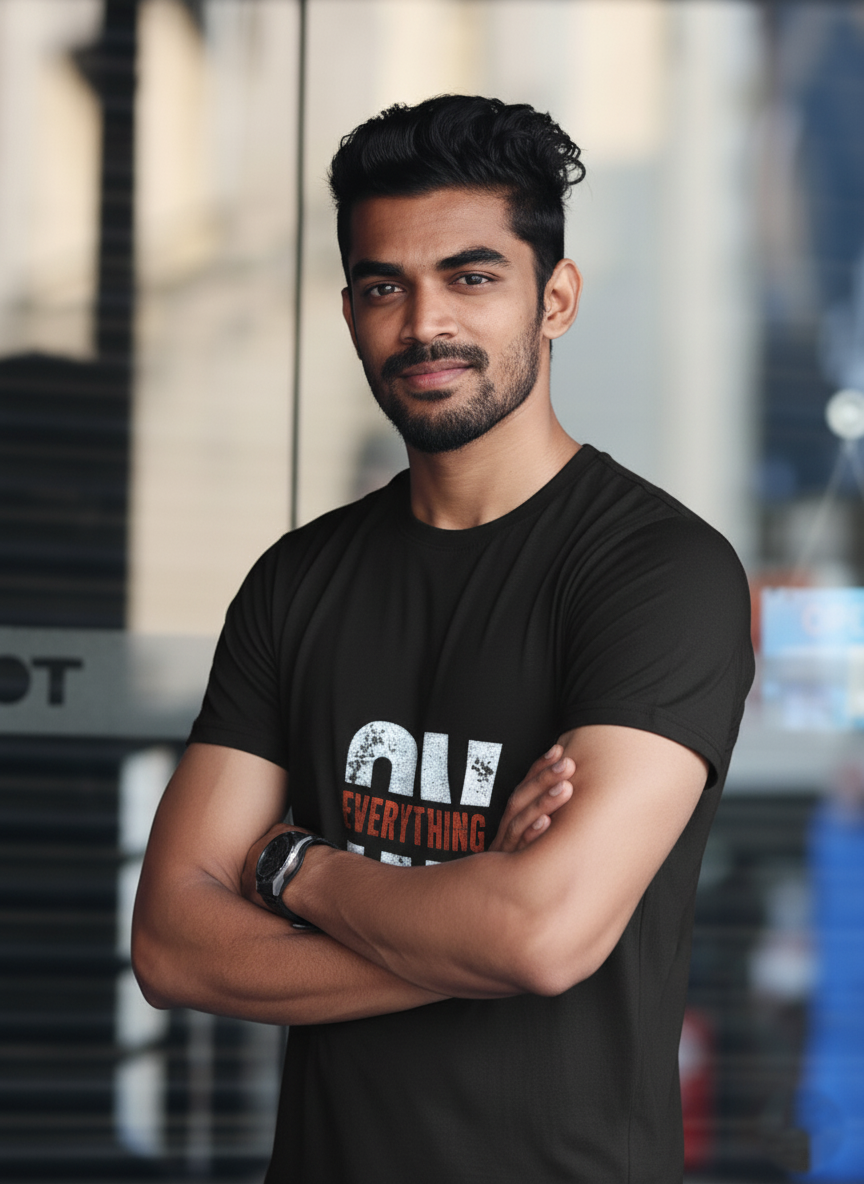 Motivational Black Tee - Image 2