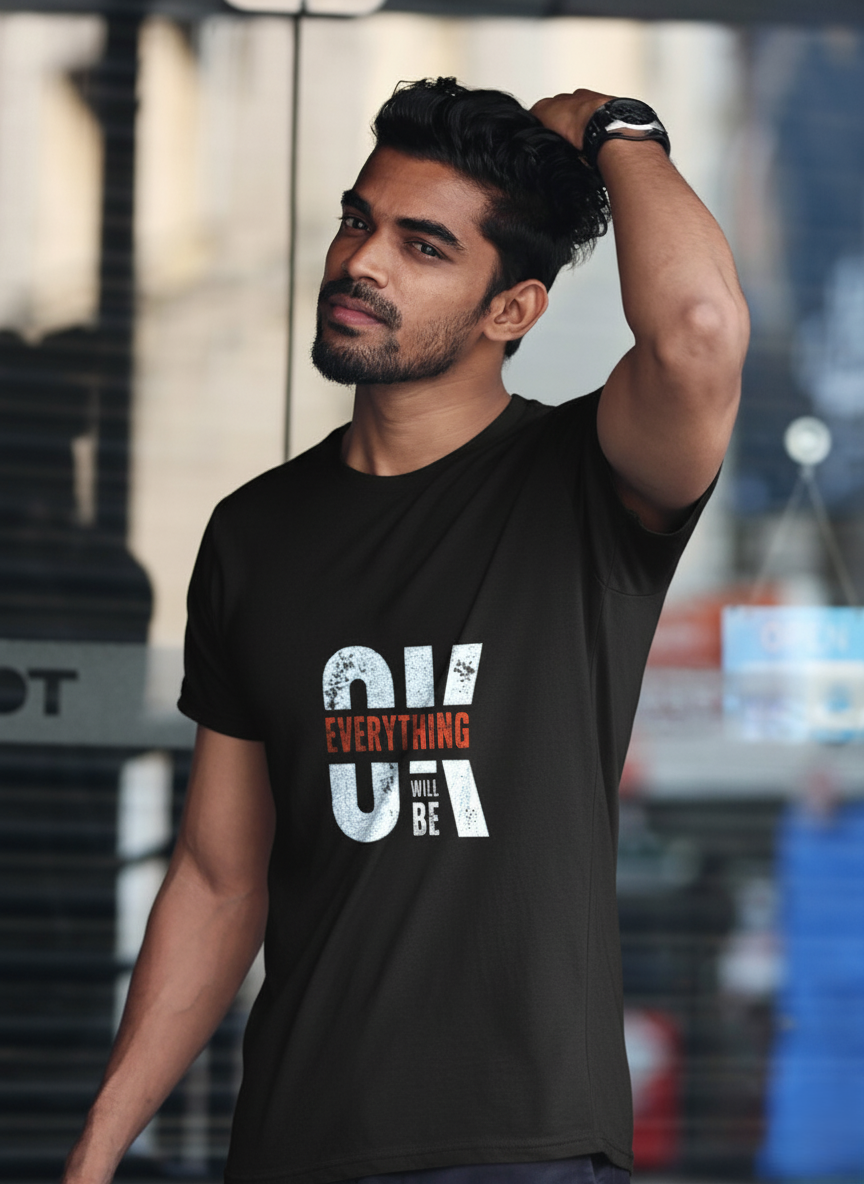 Motivational Black Tee