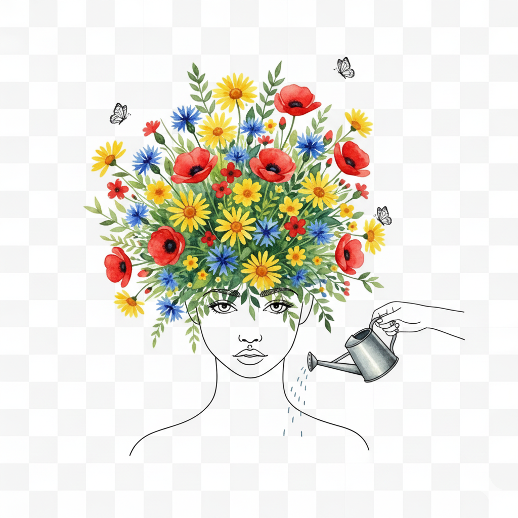 Bloom Within – Watercolor Floral Mind T-Shirt - Image 4