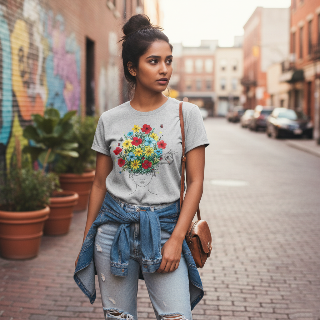 Bloom Within – Watercolor Floral Mind T-Shirt